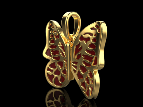 Butterfly pendant model 862 3D प्रिंट मॉडल