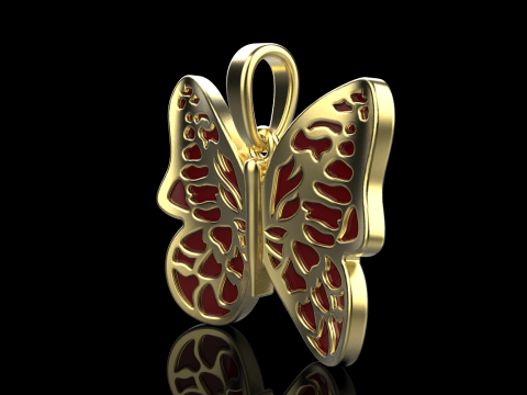 Butterfly pendant model 862 3D प्रिंट मॉडल