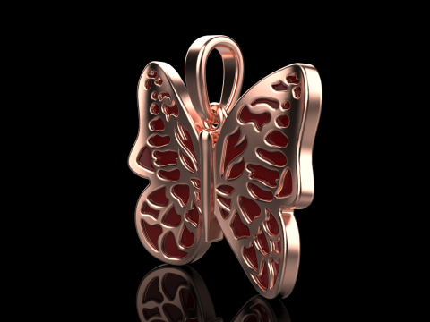 Butterfly pendant model 862 3D प्रिंट मॉडल