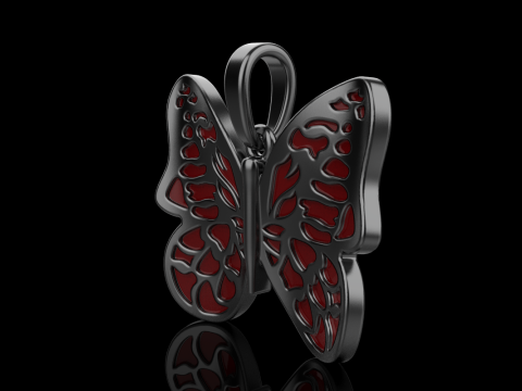 Butterfly pendant model 862 3D प्रिंट मॉडल