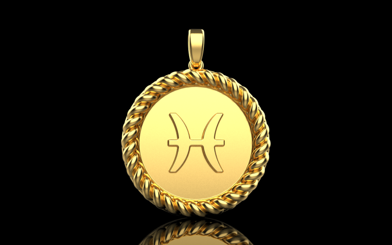 Zodiac sign pisces model 861 3D 打印模型 .c4d .max .obj .3ds .fbx .stl .blend 