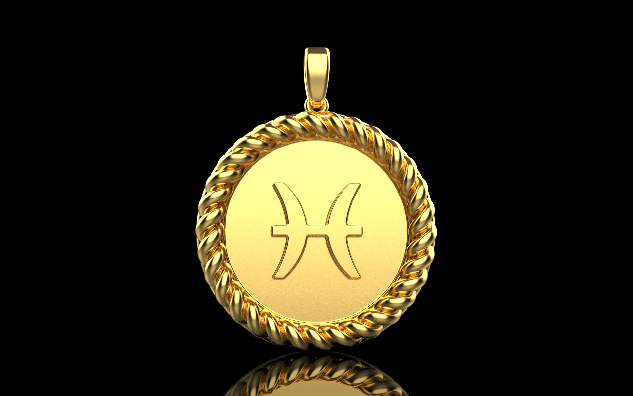 Zodiac sign pisces model 861 3D Print Model .c4d .max .obj .3ds .fbx .stl .blend 