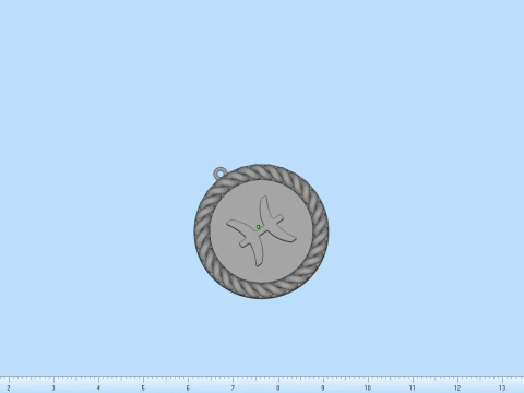 Zodiac sign pisces model 861 3D Print Model