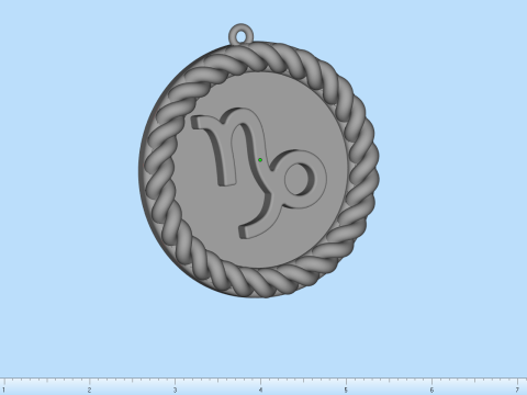Zodiac sign Capricorn pendant model 859 3D Druckmodell