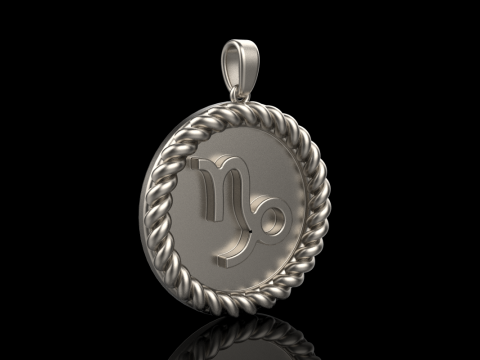 Zodiac sign Capricorn pendant model 859 3D Druckmodell