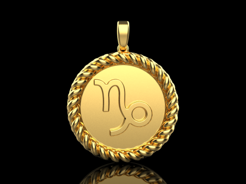 Zodiac sign Capricorn pendant model 859 3D Druckmodell