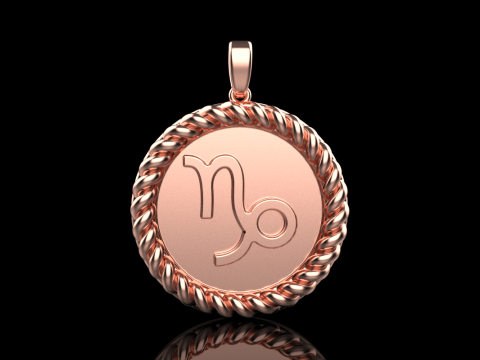 Zodiac sign Capricorn pendant model 859 3D Druckmodell