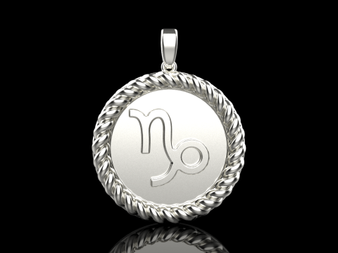 Zodiac sign Capricorn pendant model 859 3D Druckmodell