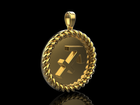 Zodiac sign Sagittarius pendant model 858 3D प्रिंट मॉडल
