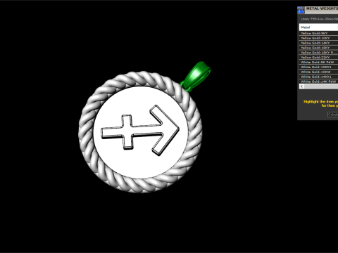 Zodiac sign Sagittarius pendant model 858 3D प्रिंट मॉडल