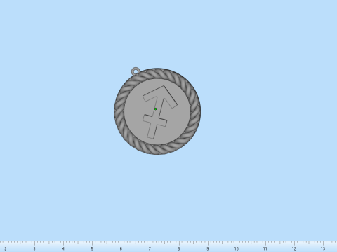 Zodiac sign Sagittarius pendant model 858 3D प्रिंट मॉडल