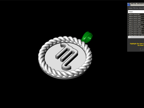 Zodiac sign scorpion pendant model 857 3D प्रिंट मॉडल
