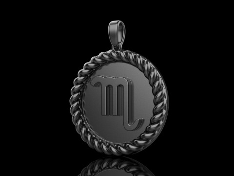 Zodiac sign scorpion pendant model 857 3D प्रिंट मॉडल