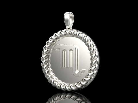 Zodiac sign scorpion pendant model 857 3D प्रिंट मॉडल