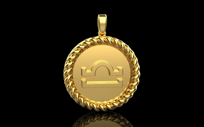 Zodiac sign Libra model 856 Model do druku 3D .c4d .max .obj .3ds .fbx .stl .blend