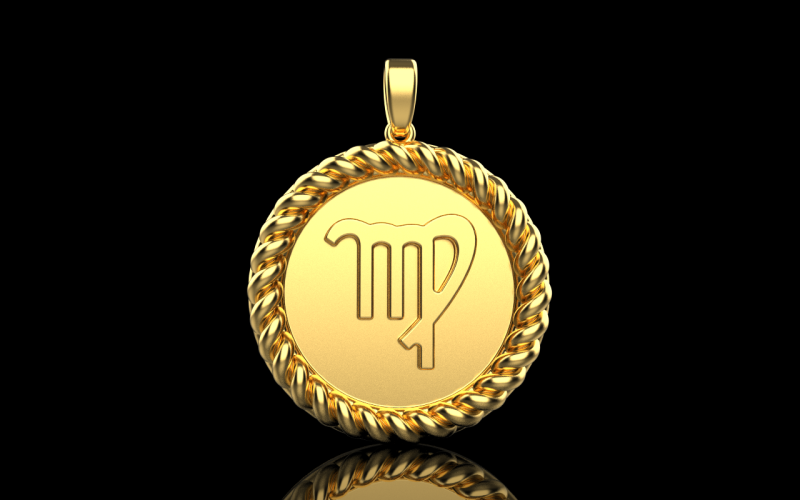Zodiac sign virgo model 855 3Dプリントモデル .c4d .max .obj .3ds .fbx .stl .blend 