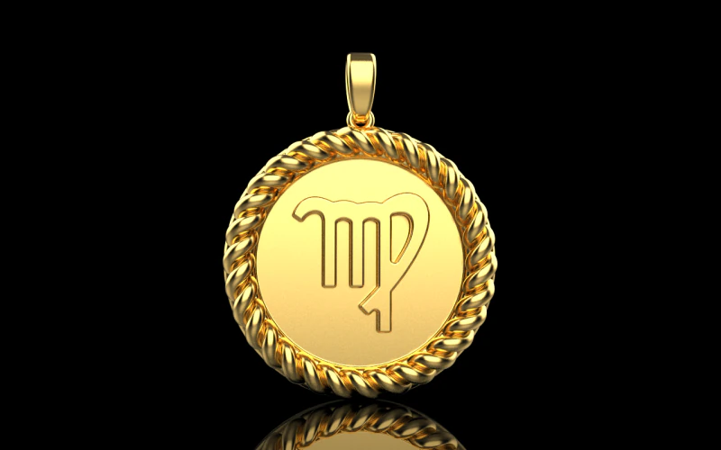 Segno zodiacale vergine modello 855 Modello di stampa 3D .c4d .max .obj .3ds .fbx .stl .blend 