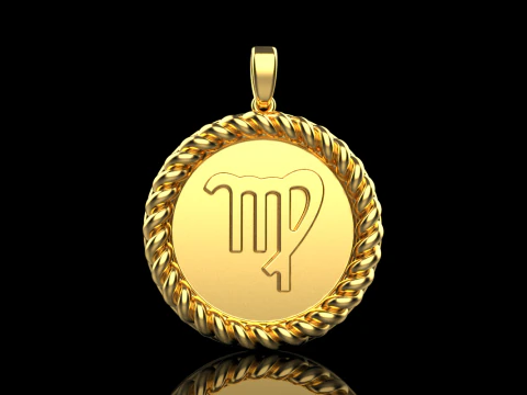 Segno zodiacale vergine modello 855 Modello di stampa 3D