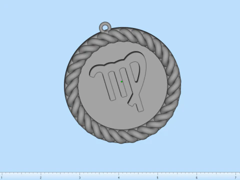 Segno zodiacale vergine modello 855 Modello di stampa 3D