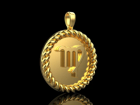 Segno zodiacale vergine modello 855 Modello di stampa 3D