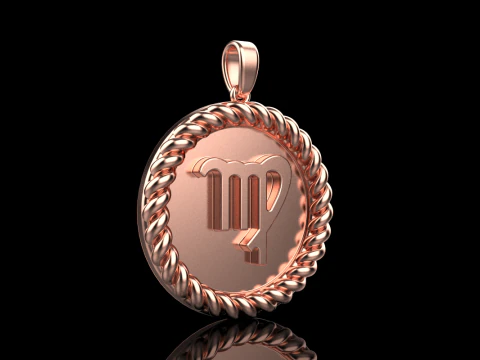 Segno zodiacale vergine modello 855 Modello di stampa 3D