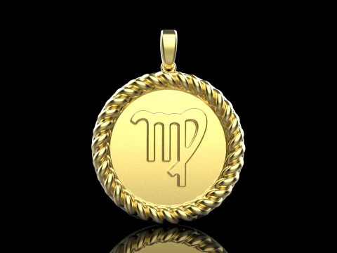 Segno zodiacale vergine modello 855 Modello di stampa 3D