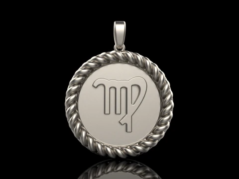 Segno zodiacale vergine modello 855 Modello di stampa 3D