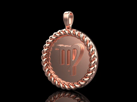 Segno zodiacale vergine modello 855 Modello di stampa 3D