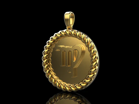 Segno zodiacale vergine modello 855 Modello di stampa 3D