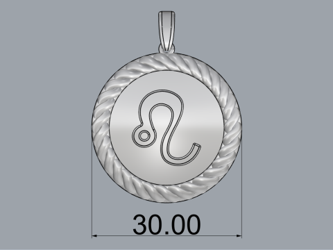 Zodiac sign lem model 854 3D Druckmodell