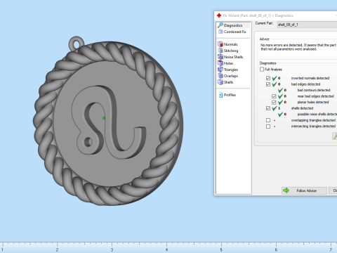 Zodiac sign lem model 854 3D Druckmodell