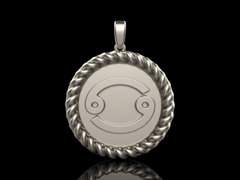 Zodiac sign Cancer pendant model 853 3D 打印模型