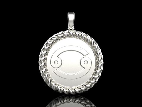Zodiac sign Cancer pendant model 853 3D 打印模型