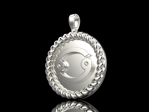 Zodiac sign Cancer pendant model 853 3D 打印模型