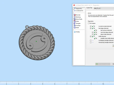 Zodiac sign Cancer pendant model 853 3D Print Model