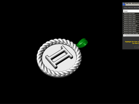 Кулон знак Зодіаку Близнюки модель 852 3D Принт Модель