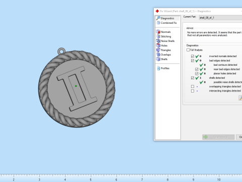 Кулон знак Зодіаку Близнюки модель 852 3D Принт Модель