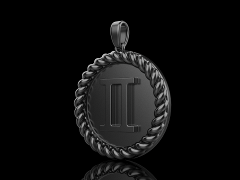 Кулон знак Зодіаку Близнюки модель 852 3D Принт Модель