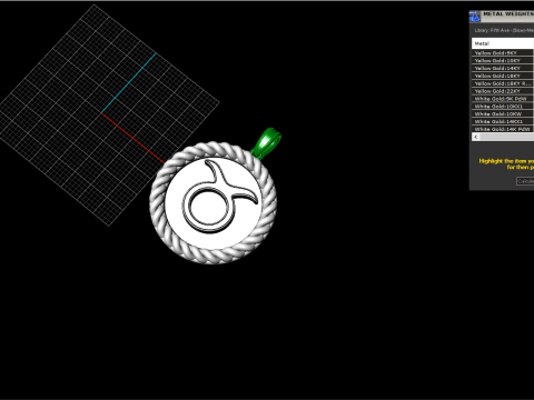 Zodiac sign taurus pendant model 851 3D 打印模型