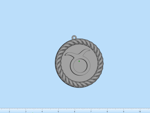 Zodiac sign taurus pendant model 851 3D 打印模型