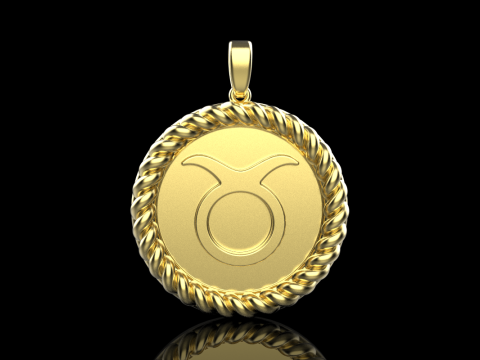 Zodiac sign taurus pendant model 851 3D 打印模型