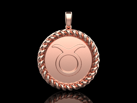 Zodiac sign taurus pendant model 851 3D 打印模型
