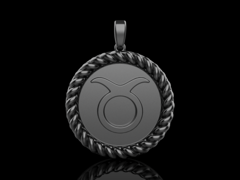Zodiac sign taurus pendant model 851 3D 打印模型
