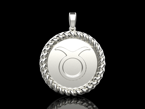 Zodiac sign taurus pendant model 851 3D 打印模型