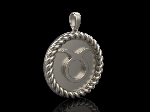 Zodiac sign taurus pendant model 851 3D 打印模型