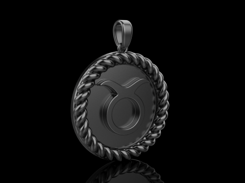 Zodiac sign taurus pendant model 851 3D 打印模型