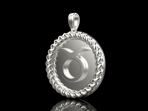 Zodiac sign taurus pendant model 851 3D 打印模型