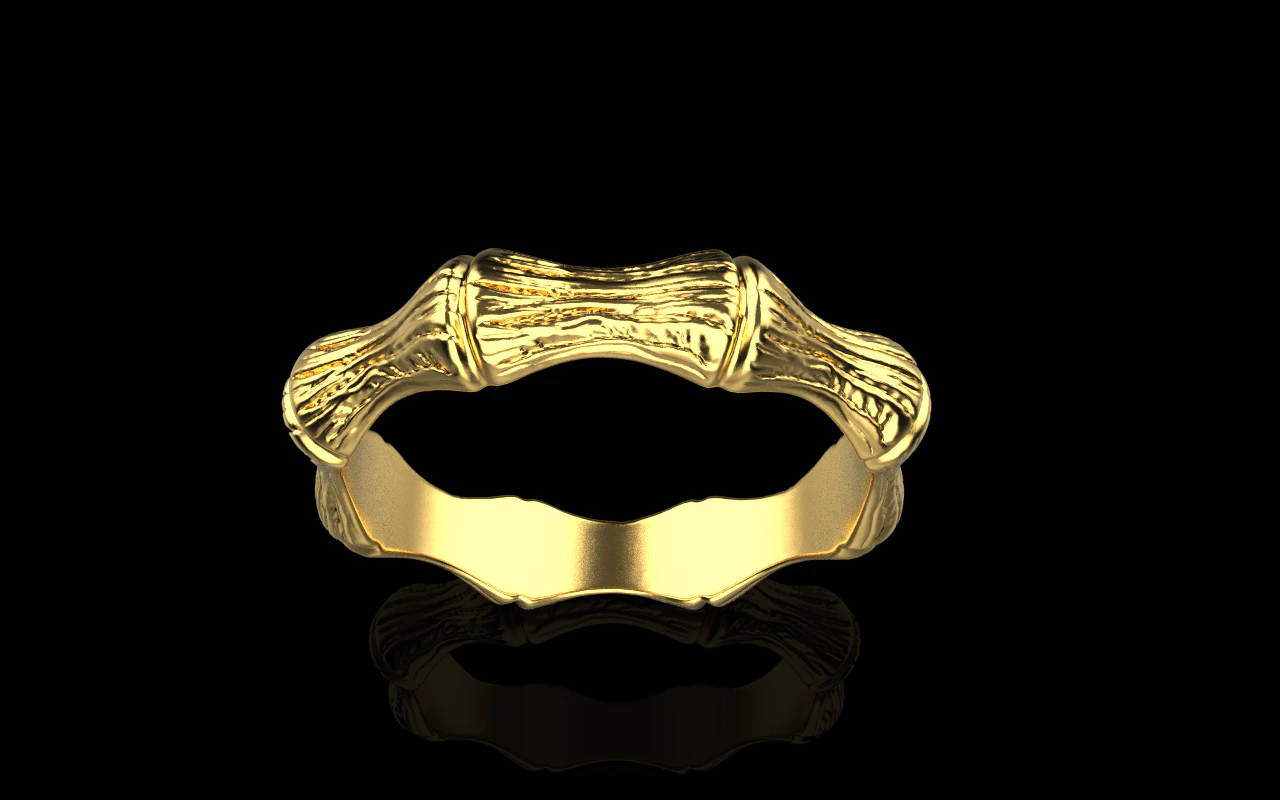 Bamboo ring model 849 3D Print Model .c4d .max .obj .3ds .fbx .stl .blend