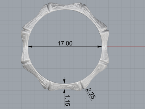 Bamboo ring model 849 Model Cetak 3D