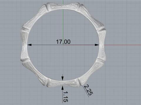 Bamboo ring model 849 3D Print Model
